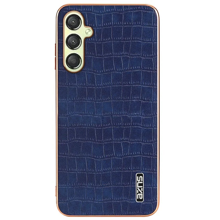 AZNS For Samsung Galaxy A16 5G Case Electroplating Crocodile Texture PU+TPU Phone Cover