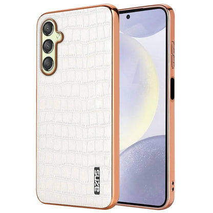 AZNS For Samsung Galaxy A16 5G Case Electroplating Crocodile Texture PU+TPU Phone Cover