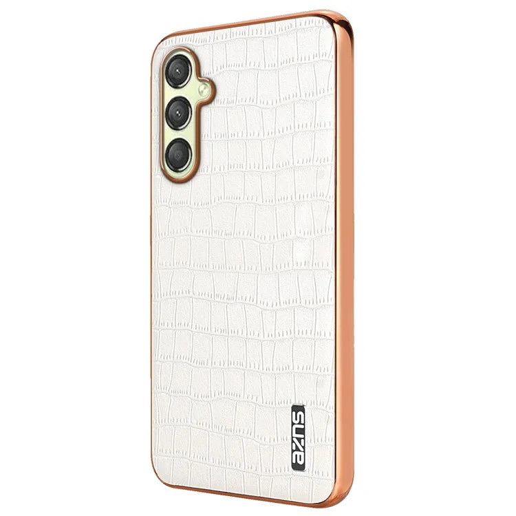 AZNS For Samsung Galaxy A16 5G Case Electroplating Crocodile Texture PU+TPU Phone Cover