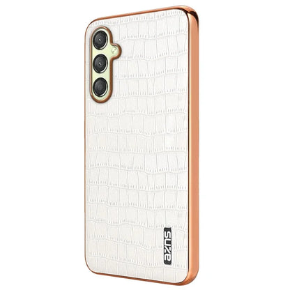 AZNS For Samsung Galaxy A16 5G Case Electroplating Crocodile Texture PU+TPU Phone Cover