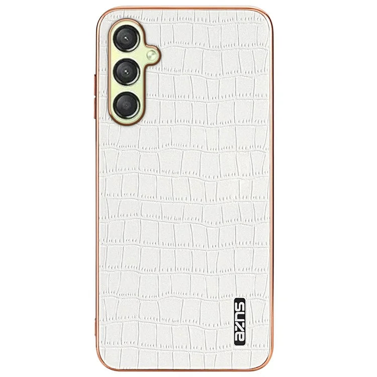 AZNS For Samsung Galaxy A16 5G Case Electroplating Crocodile Texture PU+TPU Phone Cover
