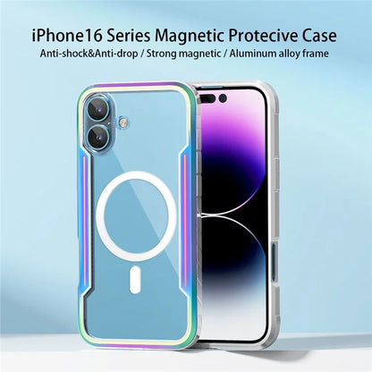 Thunder 1 Series For iPhone 16 Case Compatible with MagSafe PC+TPU Clear Back Cover