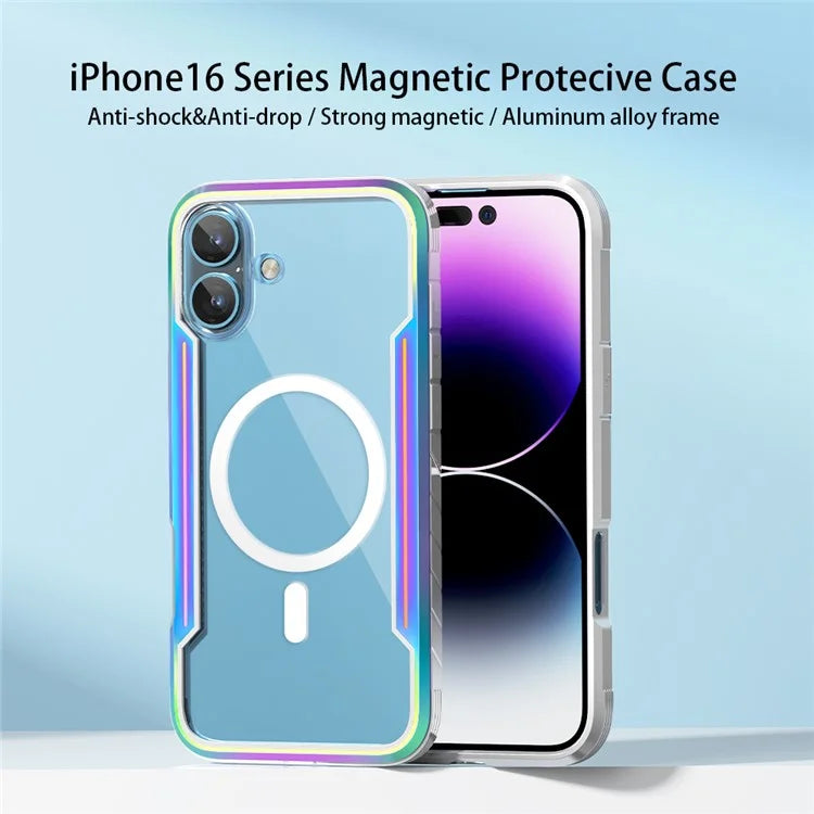 Thunder 1 Series For iPhone 16 Case Compatible with MagSafe PC+TPU Clear Back Cover