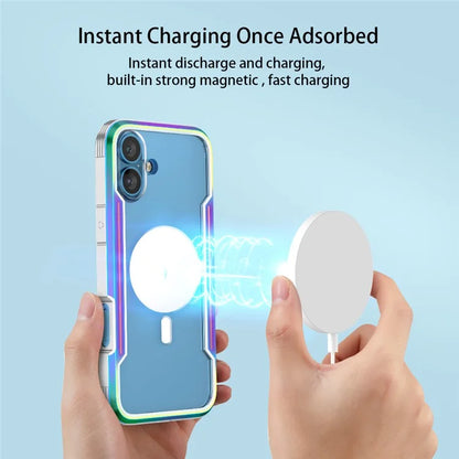 Thunder 1 Series For iPhone 16 Case Compatible with MagSafe PC+TPU Clear Back Cover