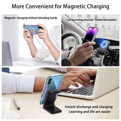Thunder 1 Series For iPhone 16 Case Compatible with MagSafe PC+TPU Clear Back Cover