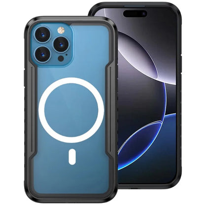 Thunder 1 Series For iPhone 16 Pro Case Compatible with MagSafe PC+TPU Clear Back Cover