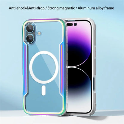 Thunder 1 Series For iPhone 16 Pro Case Compatible with MagSafe PC+TPU Clear Back Cover