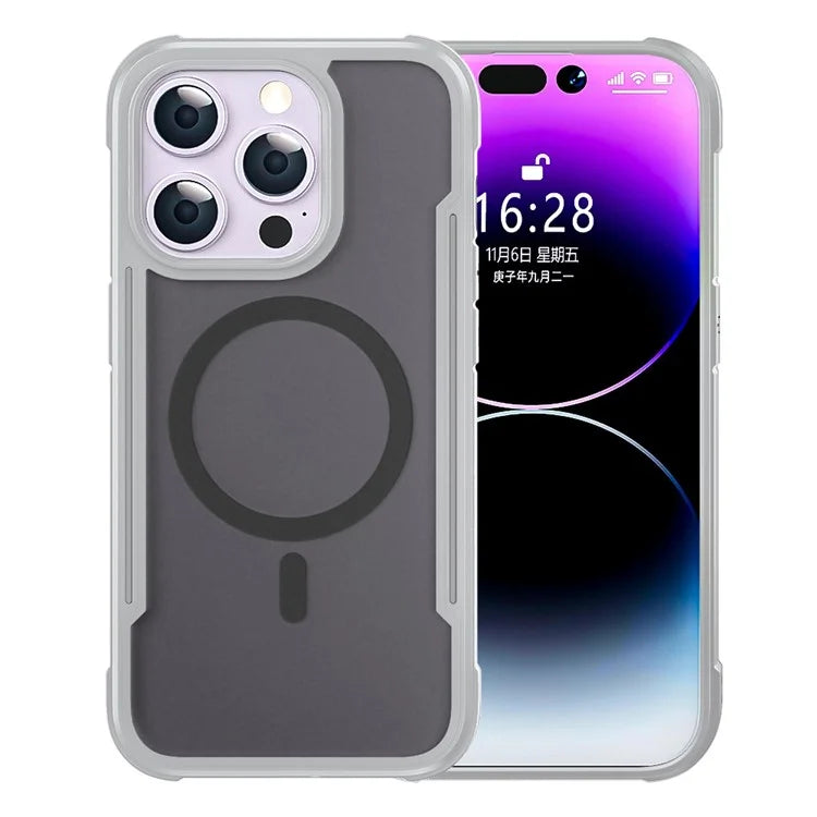 Thunder 3 Series For iPhone 15 Pro Case Compatible with MagSafe Skin-Touch PC+TPU Phone Cover