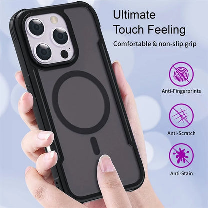 Thunder 3 Series For iPhone 15 Pro Case Compatible with MagSafe Skin-Touch PC+TPU Phone Cover