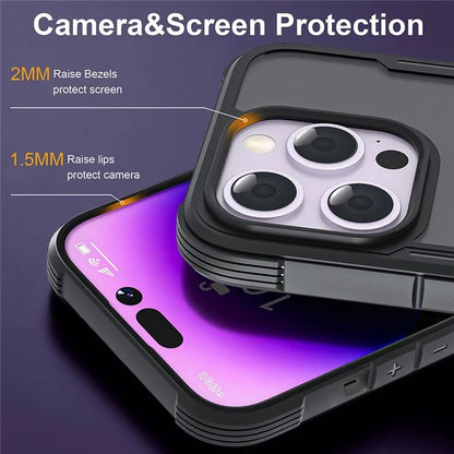 Thunder 3 Series For iPhone 15 Pro Case Compatible with MagSafe Skin-Touch PC+TPU Phone Cover