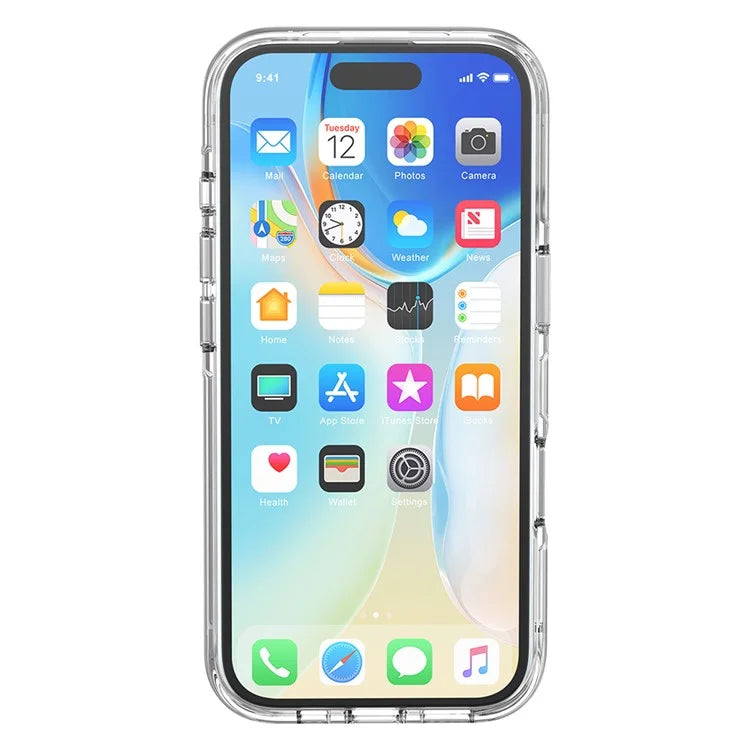 For iPhone 16 Pro Case Compatible with MagSafe Airbag Design PC+TPU Clear Phone Cover