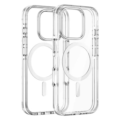 For iPhone 16 Pro Case Compatible with MagSafe Airbag Design PC+TPU Clear Phone Cover