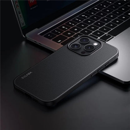 SULADA For iPhone 16 Pro Max Case Compatible with MagSafe Metal Lens Frame PU+TPU Phone Cover