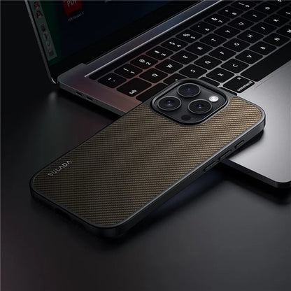 SULADA For iPhone 16 Pro Max Case Compatible with MagSafe Metal Lens Frame PU+TPU Phone Cover