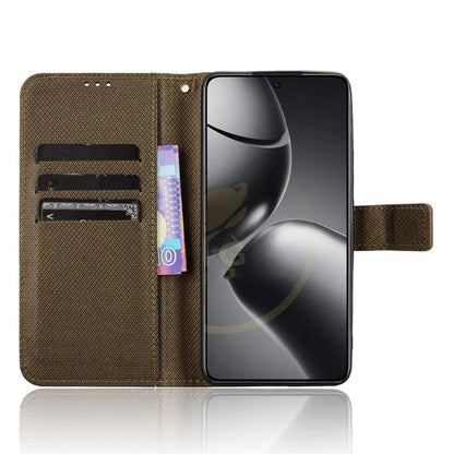 For Xiaomi 14T Case PU Leather Diamond Texture Wallet Phone Cover