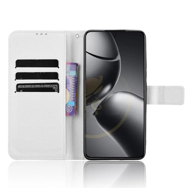 For Xiaomi 14T Case PU Leather Diamond Texture Wallet Phone Cover