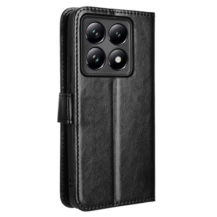 For Xiaomi 14T Case Crazy Horse Texture PU Leather Phone Wallet Cover