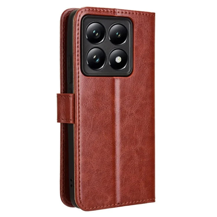 For Xiaomi 14T Case Crazy Horse Texture PU Leather Phone Wallet Cover