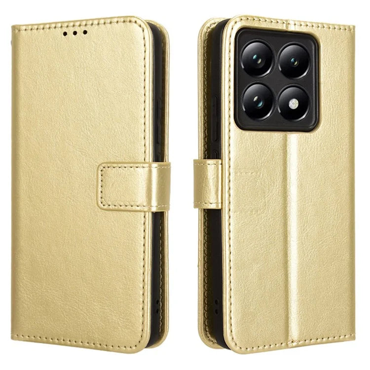 For Xiaomi 14T Case Crazy Horse Texture PU Leather Phone Wallet Cover