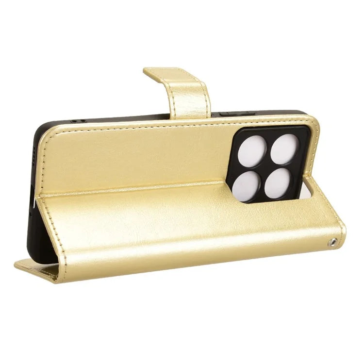 For Xiaomi 14T Case Crazy Horse Texture PU Leather Phone Wallet Cover