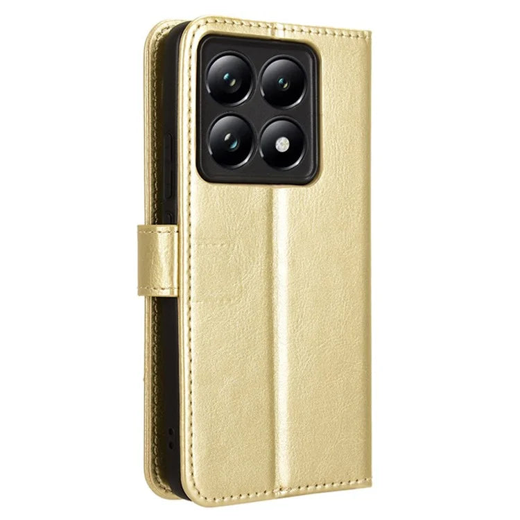 For Xiaomi 14T Case Crazy Horse Texture PU Leather Phone Wallet Cover