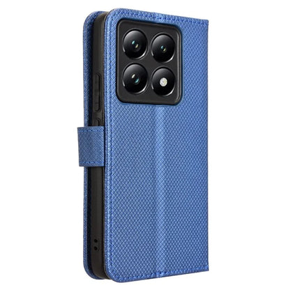 For Xiaomi 14T Pro Case PU Leather Diamond Texture Wallet Phone Cover