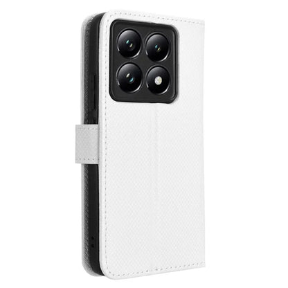 For Xiaomi 14T Pro Case PU Leather Diamond Texture Wallet Phone Cover