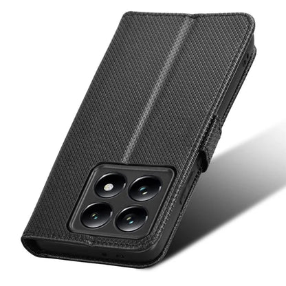 For Xiaomi 14T Pro Case PU Leather Diamond Texture Wallet Phone Cover