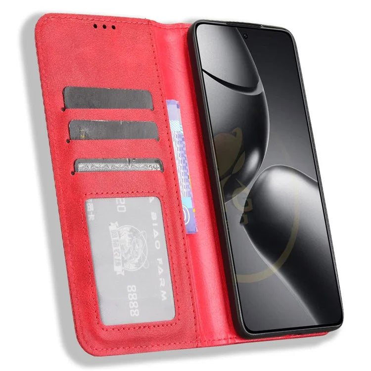 For Xiaomi 14T Leather Case Wallet Stand Retro Texture Phone Cover