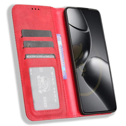 For Xiaomi 14T Leather Case Wallet Stand Retro Texture Phone Cover