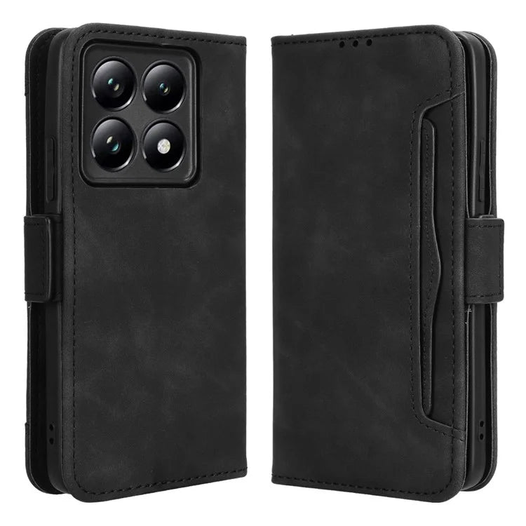For Xiaomi 14T Leather Case Phone Wallet Cover with Multiple Card Slots