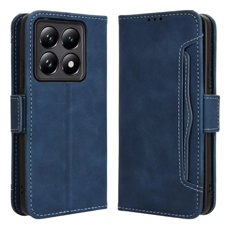 For Xiaomi 14T Leather Case Phone Wallet Cover with Multiple Card Slots