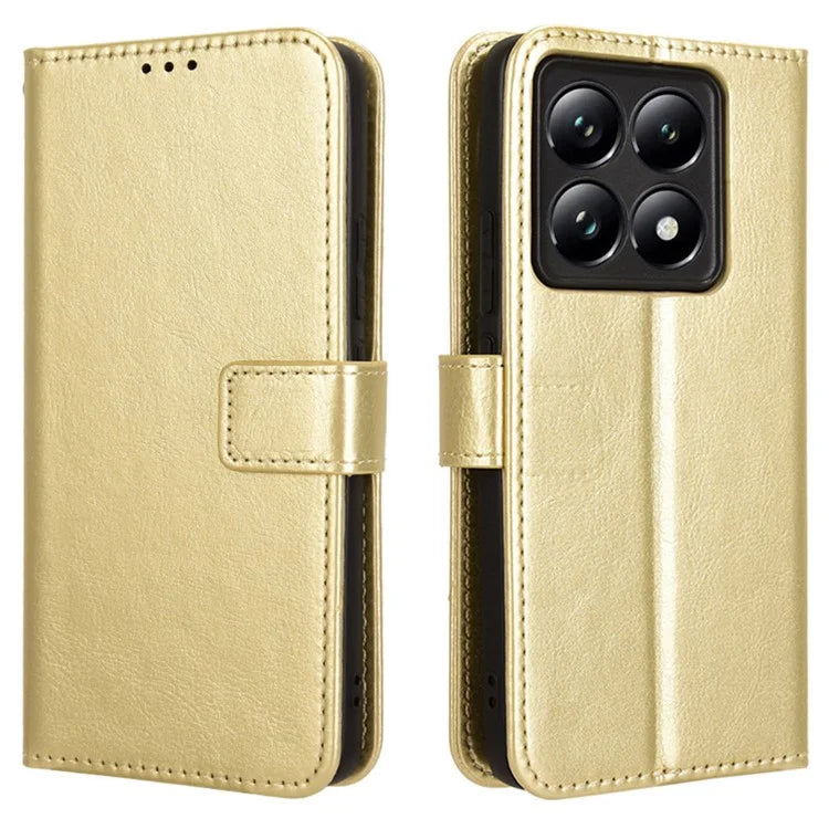 For Xiaomi 14T Pro Case Crazy Horse Texture PU Leather Phone Wallet Cover