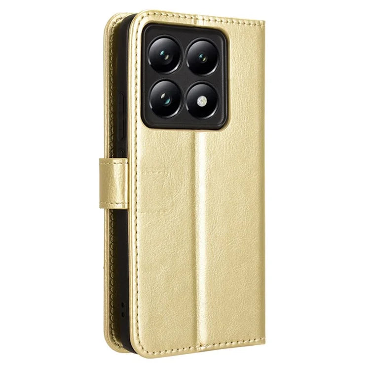 For Xiaomi 14T Pro Case Crazy Horse Texture PU Leather Phone Wallet Cover