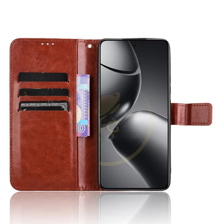 For Xiaomi 14T Pro Case Crazy Horse Texture PU Leather Phone Wallet Cover