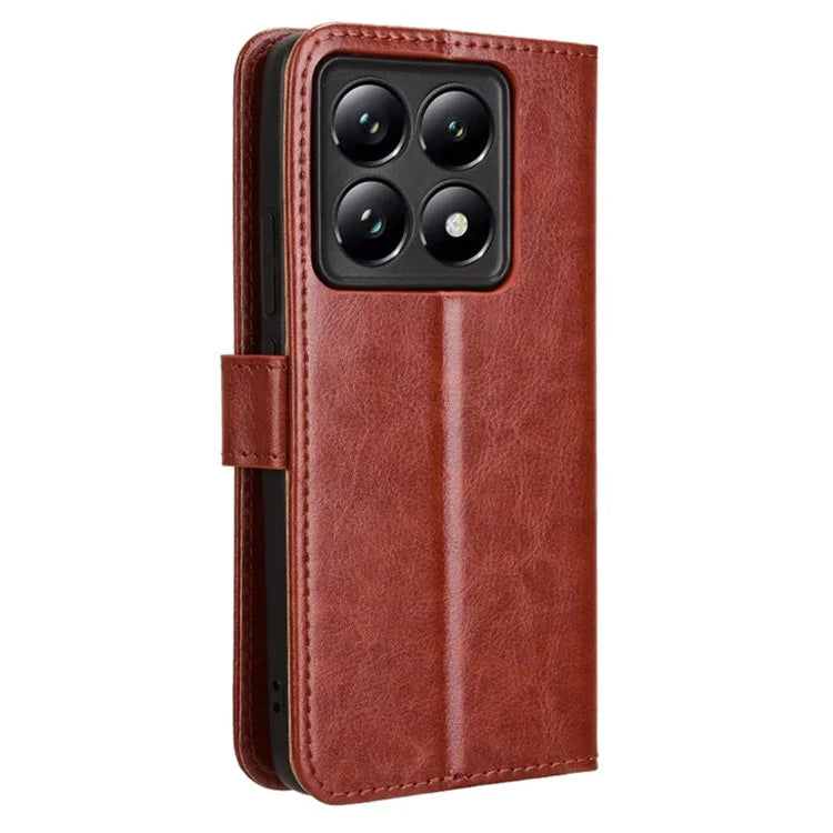 For Xiaomi 14T Pro Case Crazy Horse Texture PU Leather Phone Wallet Cover