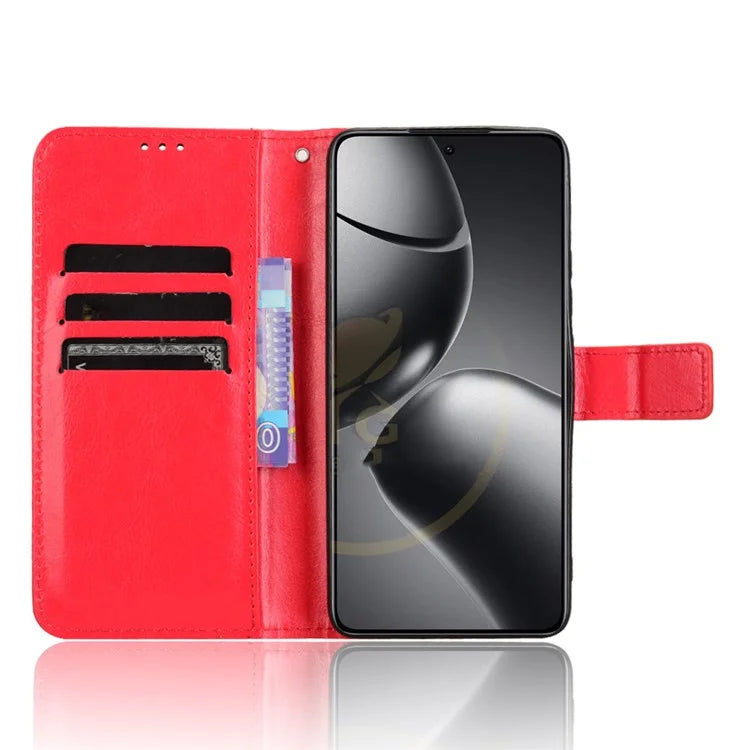 For Xiaomi 14T Pro Case Crazy Horse Texture PU Leather Phone Wallet Cover