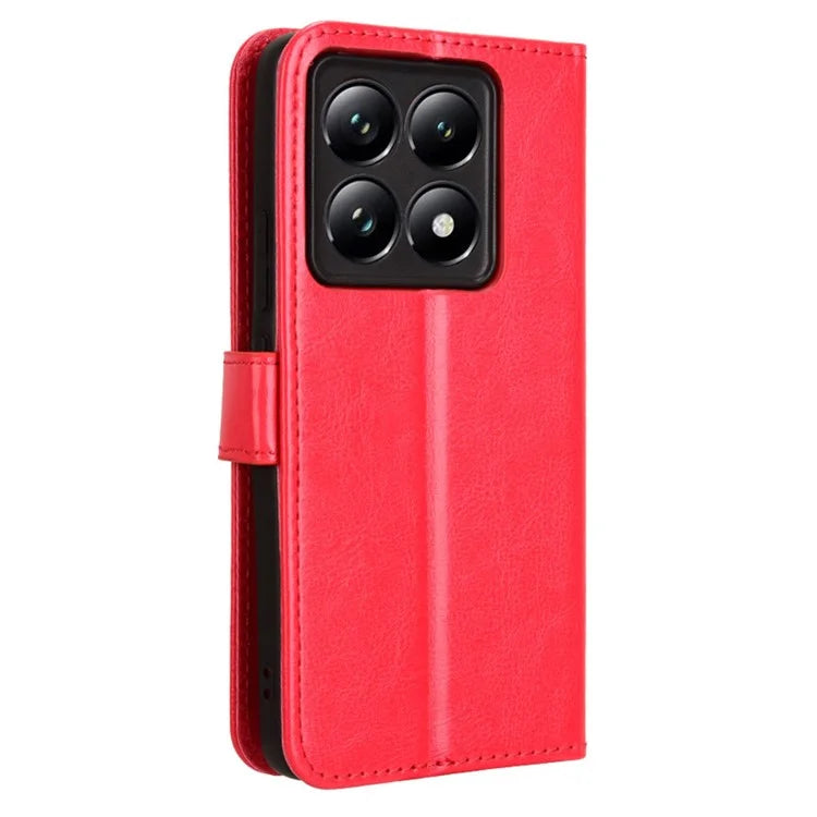 For Xiaomi 14T Pro Case Crazy Horse Texture PU Leather Phone Wallet Cover