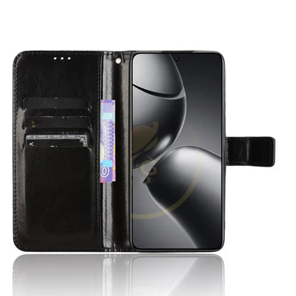 For Xiaomi 14T Pro Case Crazy Horse Texture PU Leather Phone Wallet Cover