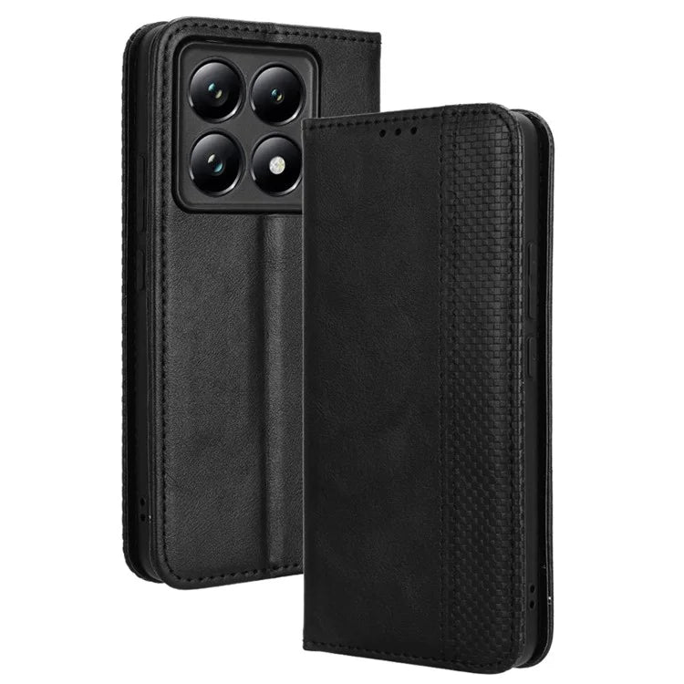 For Xiaomi 14T Pro Leather Case Wallet Stand Retro Texture Phone Cover