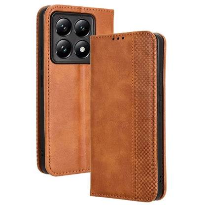 For Xiaomi 14T Pro Leather Case Wallet Stand Retro Texture Phone Cover
