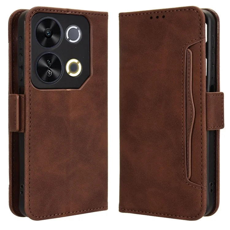 For itel P65 P671L Leather Case Phone Wallet Cover with Multiple Card Slots