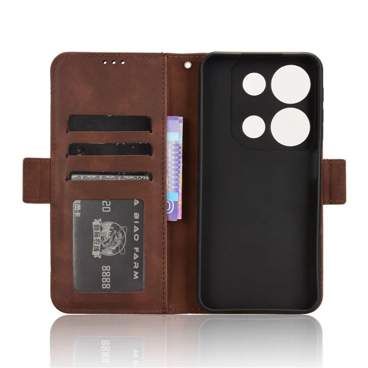 For itel P65 P671L Leather Case Phone Wallet Cover with Multiple Card Slots
