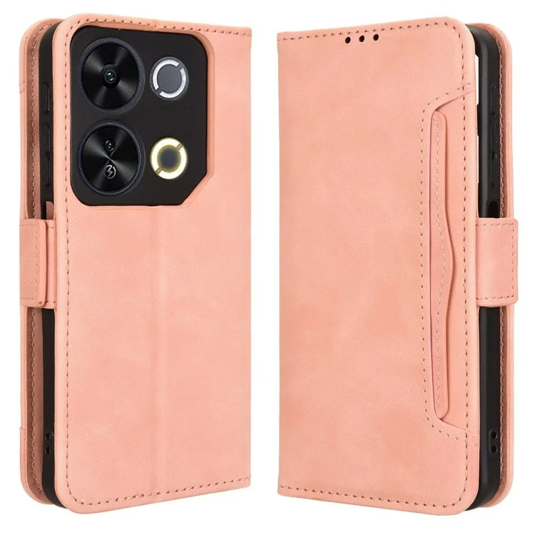 For itel P65 P671L Leather Case Phone Wallet Cover with Multiple Card Slots