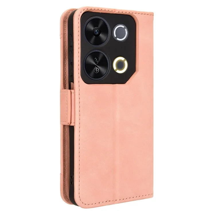 For itel P65 P671L Leather Case Phone Wallet Cover with Multiple Card Slots