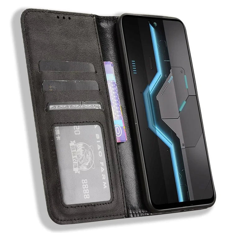 For itel P65 P671L Leather Case Wallet Stand Retro Texture Phone Cover