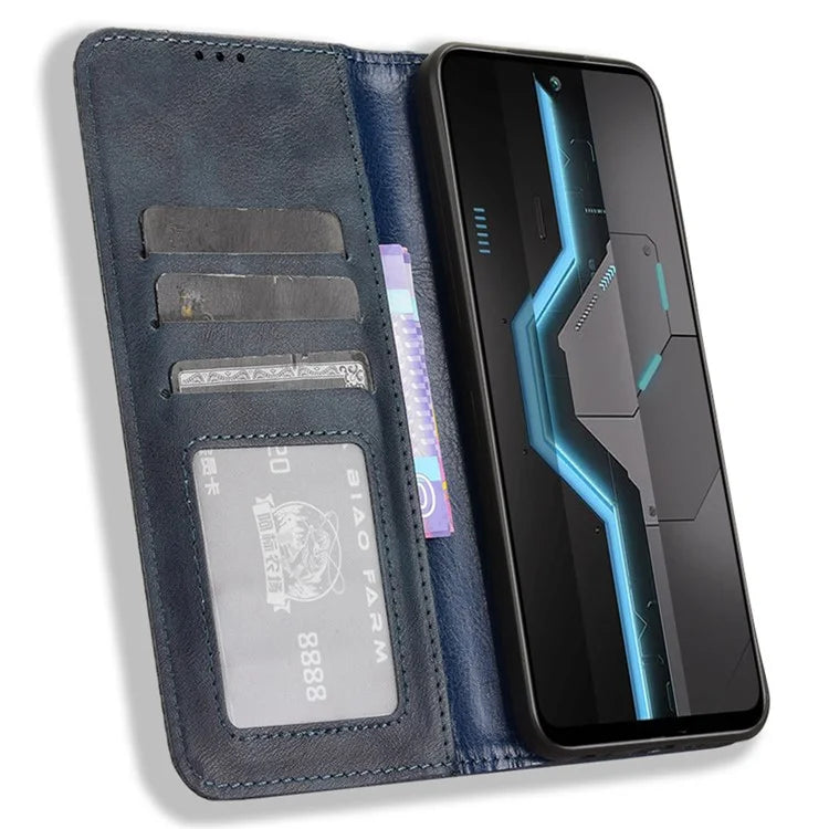 For itel P65 P671L Leather Case Wallet Stand Retro Texture Phone Cover