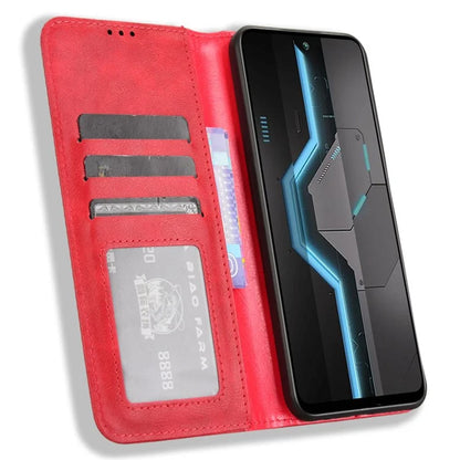 For itel P65 P671L Leather Case Wallet Stand Retro Texture Phone Cover