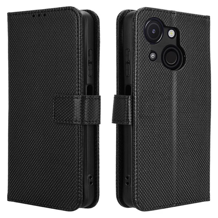 For itel A50C A669L Case PU Leather Diamond Texture Wallet Phone Cover