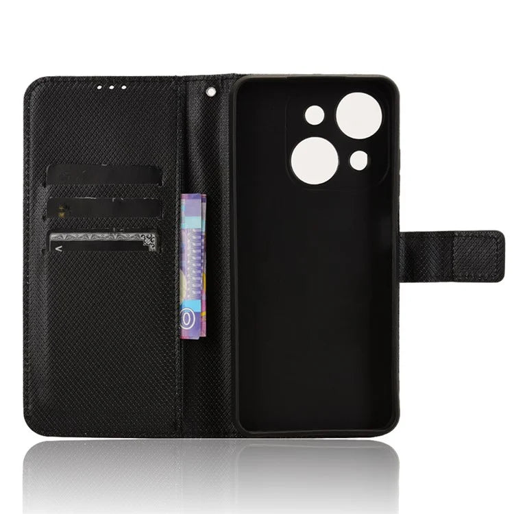 For itel A50C A669L Case PU Leather Diamond Texture Wallet Phone Cover